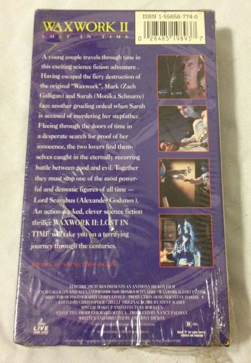 WAXWORK 2 LOST IN TIME (VHS-1992)-HORROR ZACH GALLIGAN 28485198937