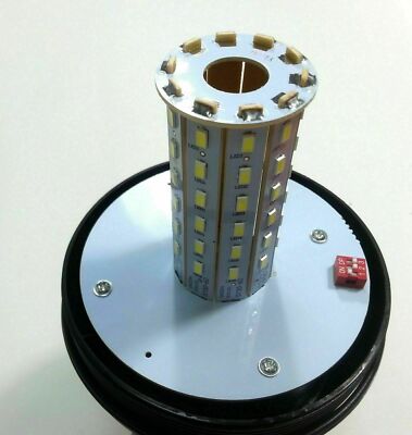 2 Gyrophares LED Orange 40 LEDs - Homologation E9 R65 - 3 Modes (rotation/flash) - 12/24V Avec Supports