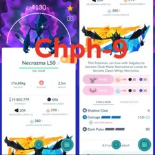 Pokemon Shiny Necrozma LV50 3 movimientos - TRA'DE registrado Shiny GO - Descripción