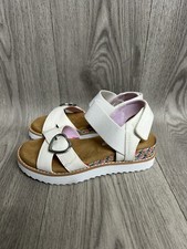 Image of Girls Skechers Miss Desert White Sandals Size UK C12 Brand New