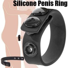 Adjustable Cock Ring Silicone 3 Snap Stay Hard Penis Rings Last Longer Sex Toys