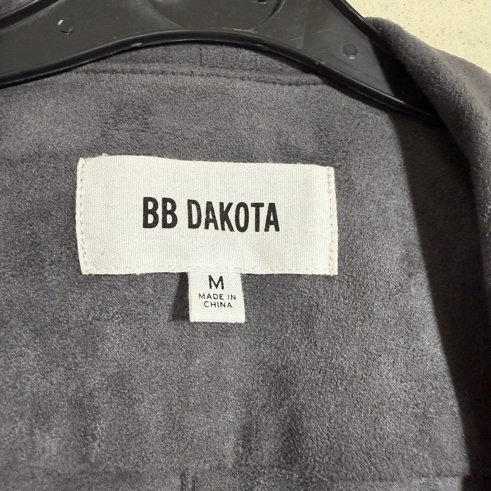 BB Dakota размер средний "Wade" куртка искусственной веганской замши грозы сланец синий - Изображение 3 из 4