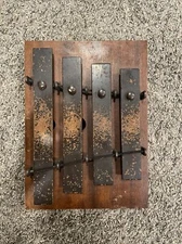 ANTIQUE DINNER CHIMES LIBERTY CHICAGO 4 NOTE METAL WOOD TRAIN RAILROAD SHIP BELL