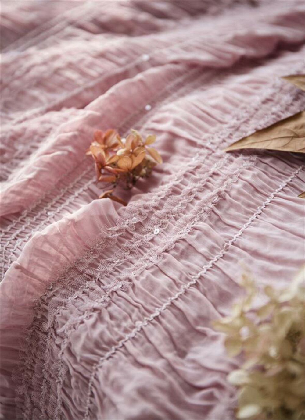 Pleated Evening Dancing Dress Elastic Fabric Costume Gown Sequin Lace Trim 0.5 M thumbnail 7