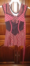 Curtain Call Boogie Woogie E1491 Red/Black Dance Costume Girls Medium Brand New