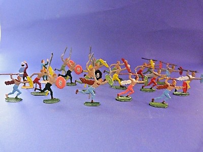 Plats d'étain - flat tin - Zinnfiguren - 20 guerriers germains (L2) Teutoburger