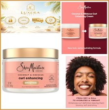 Curl Enhancing Hair Cream Coconut Hibiscus Thick Curly Hair Frizz Control