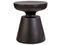 Beistelltisch Beton Und Glasfaser Schwarz Rund 45 Cm Modern Mincio