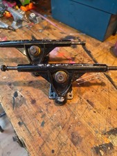 Longboard Skateboard Trucks. Reverse King Pin. Black. Free Postage