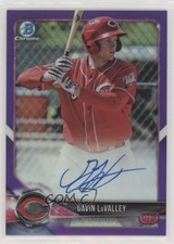 2018 Bowman Chrome Prospect Purple Refractor /250 Gavin LaValley Auto 0c6