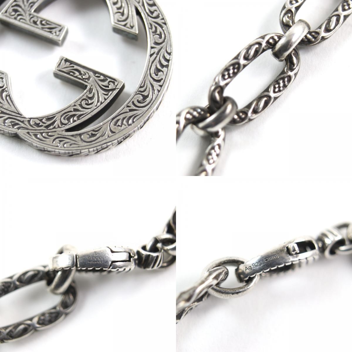 GUCCI Arabesque Interlocking G Textured Long Chai… - image 10