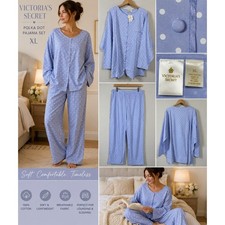 Victoria's Secret Vintage Pajama Set XL Cottagecore Coquette Polka Dot NWT