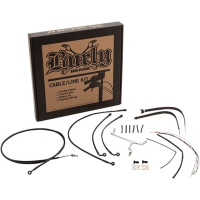 Complete Black Vinyl Handlebar Cable/Brake Line Kit For 14''  B30-1182