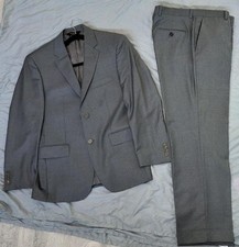 Jos A Bank Gray 2 Piece 2 Button Wool Suit Men's - 38 regular - 38x32 pants