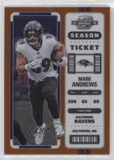 2022 Panini Contenders Optic Season Ticket Orange Prizm 32/50 Mark Andrews 12tf