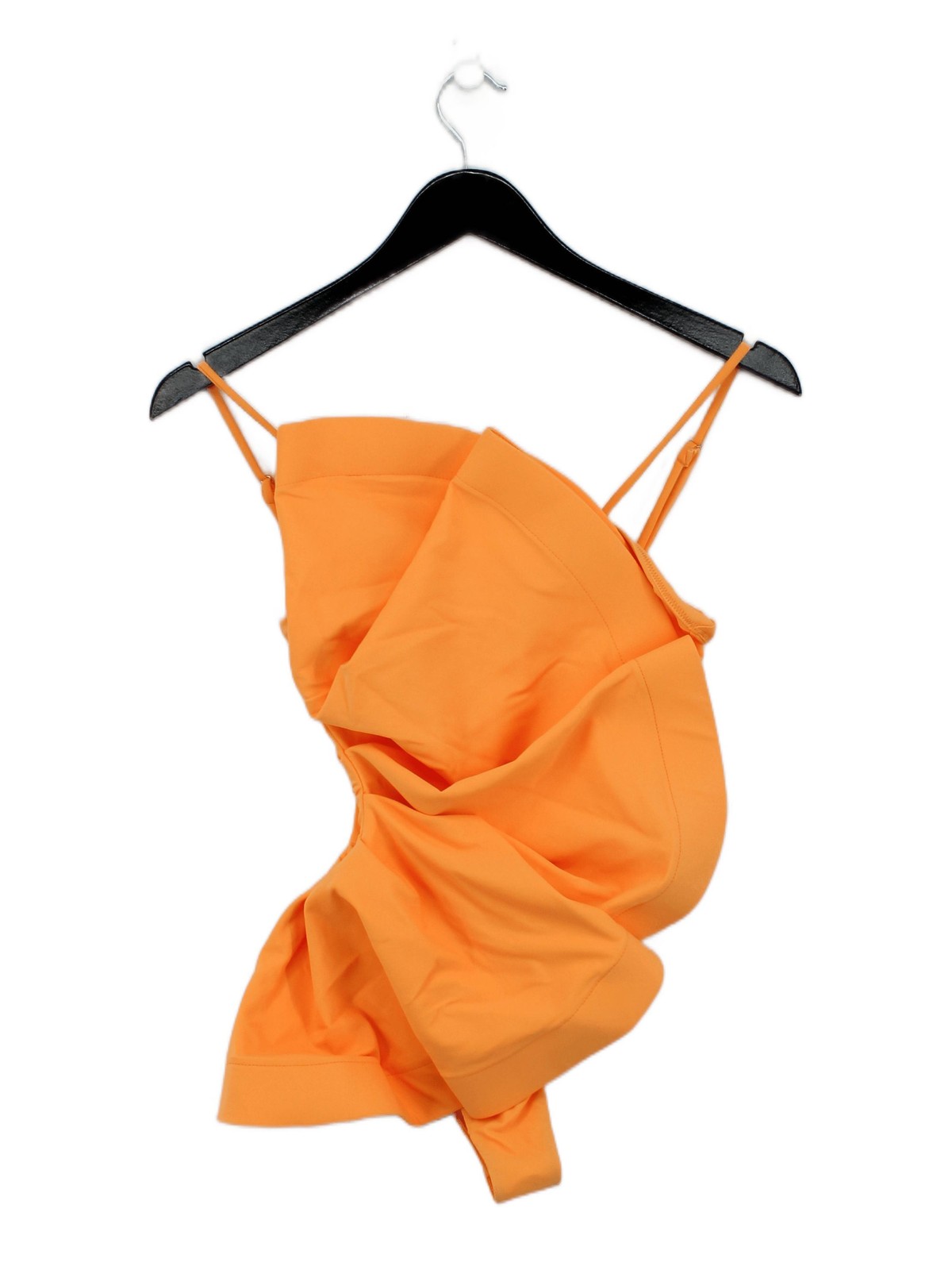 Karen Millen Women's Drama Ruffle Strappy High Leg Swimsuit in Mango | Size: XS - Image 2