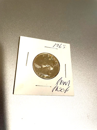 1963P Proof Silver US Washington Quarter Gem Ship within Canada only