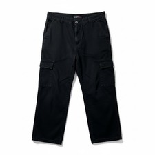 VERTICAL SPORTS Mens Black Cotton Cargo Pants Size 40x30 Casual Outdoor