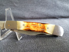 Rite Edge 7.25" Burnt Bone Two Blade Razor Trapper Pocket Knife SS Blades — photo 5