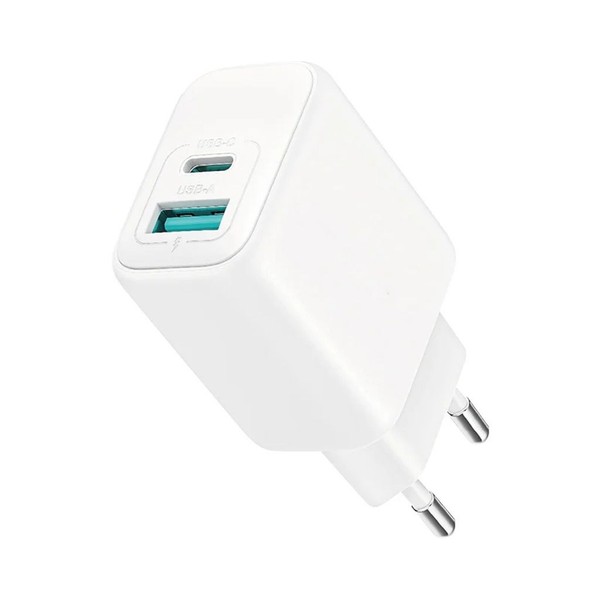 Sign Schnellladegeraet Usb USB-C Pd QC3.0 Netzstecker 3.5A 20W Weiss Ladegeraet-image