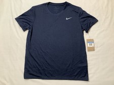 Nike Shirt Womens Blue Medium Nike Tee Dri-FIT Training New Crew