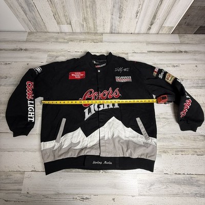 RARE Vintage Jeff Hamilton Coors Light Black NASCAR Jacket  Men s 4XL Y2K NWOT