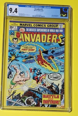 Invaders #1, CGC 9.4, WP, 1975, John Romita cover