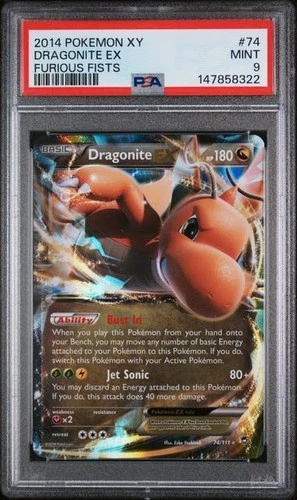 Pokémon Dragonite EX XY - Furious Fists 74/111 Holo Ultra Rare PSA 9