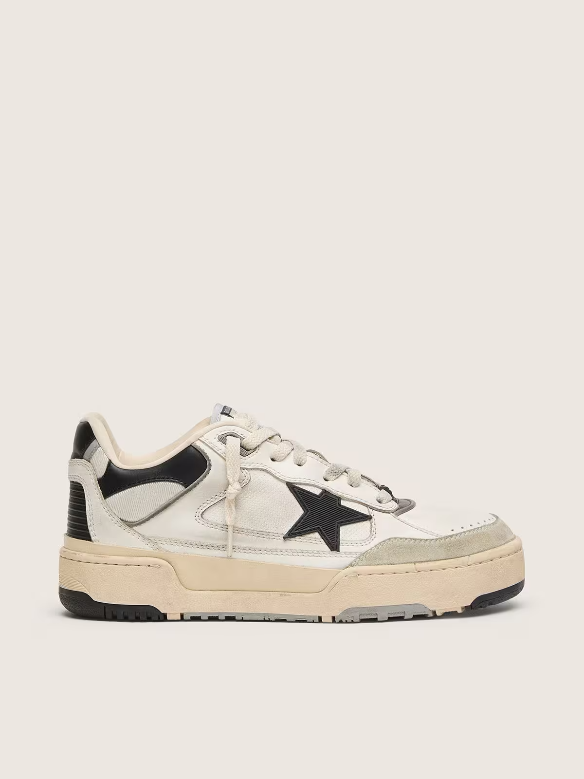 GOLDEN GOOSE DELUXE BRAND GOLDEN GOOSE FORTY 2 WHITE/BLACK - MEN'S SNEAKER