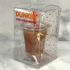 2025 Dunkin Donuts Iced Coffee Ornament Christmas Holiday *FREE GIFT W/PURCHASE*