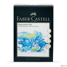 Image of Faber-Castell Watercolour Paper Pad Cold Press 300gsm A4 Spiral Bound Painting