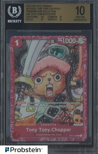 2023 One Piece Premium Card Collection Film Red ST01006 Tony Tony Chopper BGS 10