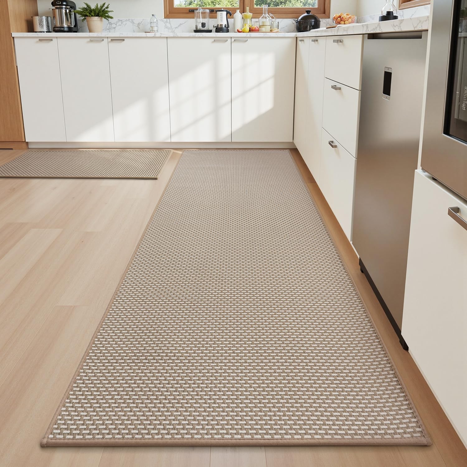Non Slip Kitchen Rugs Set of 2 - Extra Large 2.5x6 & 20x32 Anti Fatigue Mats for Floors