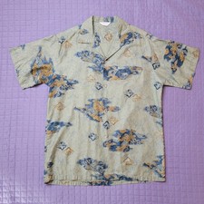 Vintage Tropicana Men Hawaiian Shirt Loop collar 1950s 1960s LRG/MED Tiki