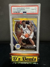 Panini 2021-22 Prizm Draft Picks Zion Williamson #63 Gold Prizm /10 PSA 10