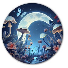 DJ Moon Moth Mushroom 2 Magic 7" inch Slipmat Portablism Turntable Slip Mat x1