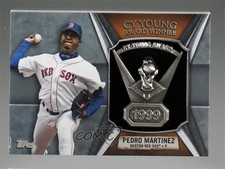 2013 Topps Cy Young Award Winner Commemorative Relic Pedro Martinez HOF 1z6