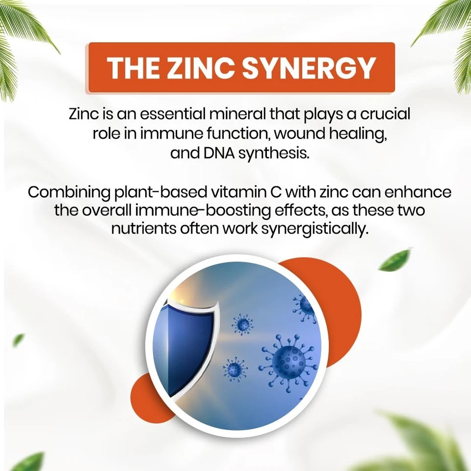 Vitamina C con Zinc - 120 Cápsulas Vegetales Foto 4 de 4