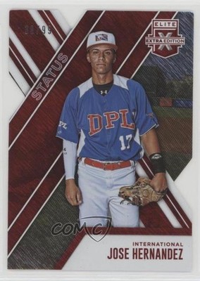 2017 Panini Elite Extra Edition Status Red Die-Cut 36/99 Jose Hernandez #176 z6b