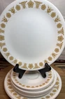 Vintage Corelle Butterfly Gold Plates Set 12 Pc Dinner Salad Saucers