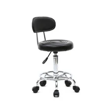 Rolling Garage Stool Adjustable Mechanic Work Shop Seat Salon Swivel Chair Black