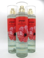 BATH BODY WORKS POPPY FRAGRANCE MIST 8 FL OZ LOT OF 3 PCS