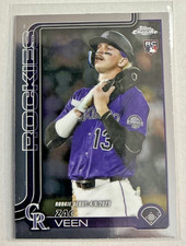 2025 Topps Chrome Update Base Card # USC186 Zac Veen, Colorado Rockies RC