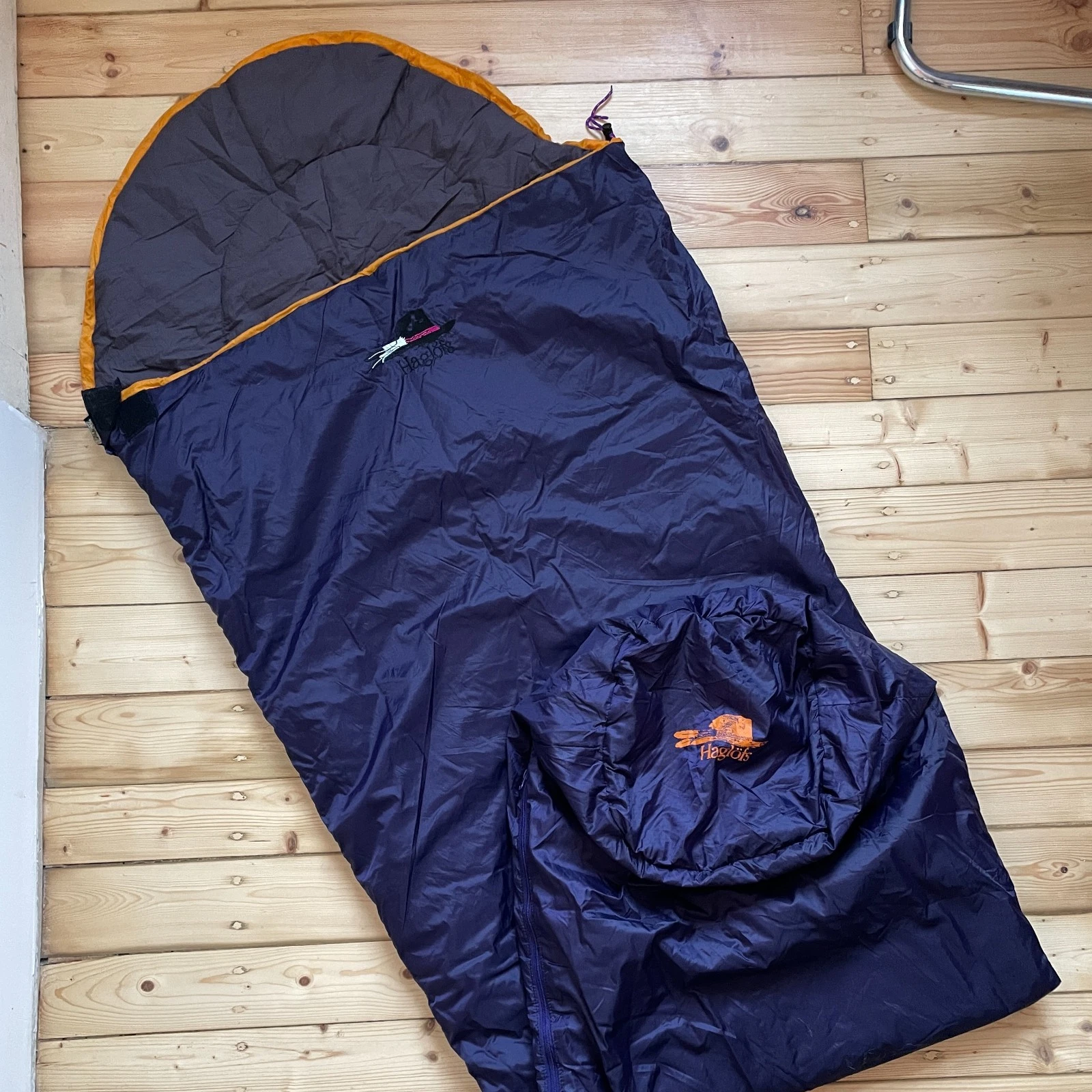 Vintage Haglofs Travelite sleeping bag Air Fill Tech Camping Outdoor Purple