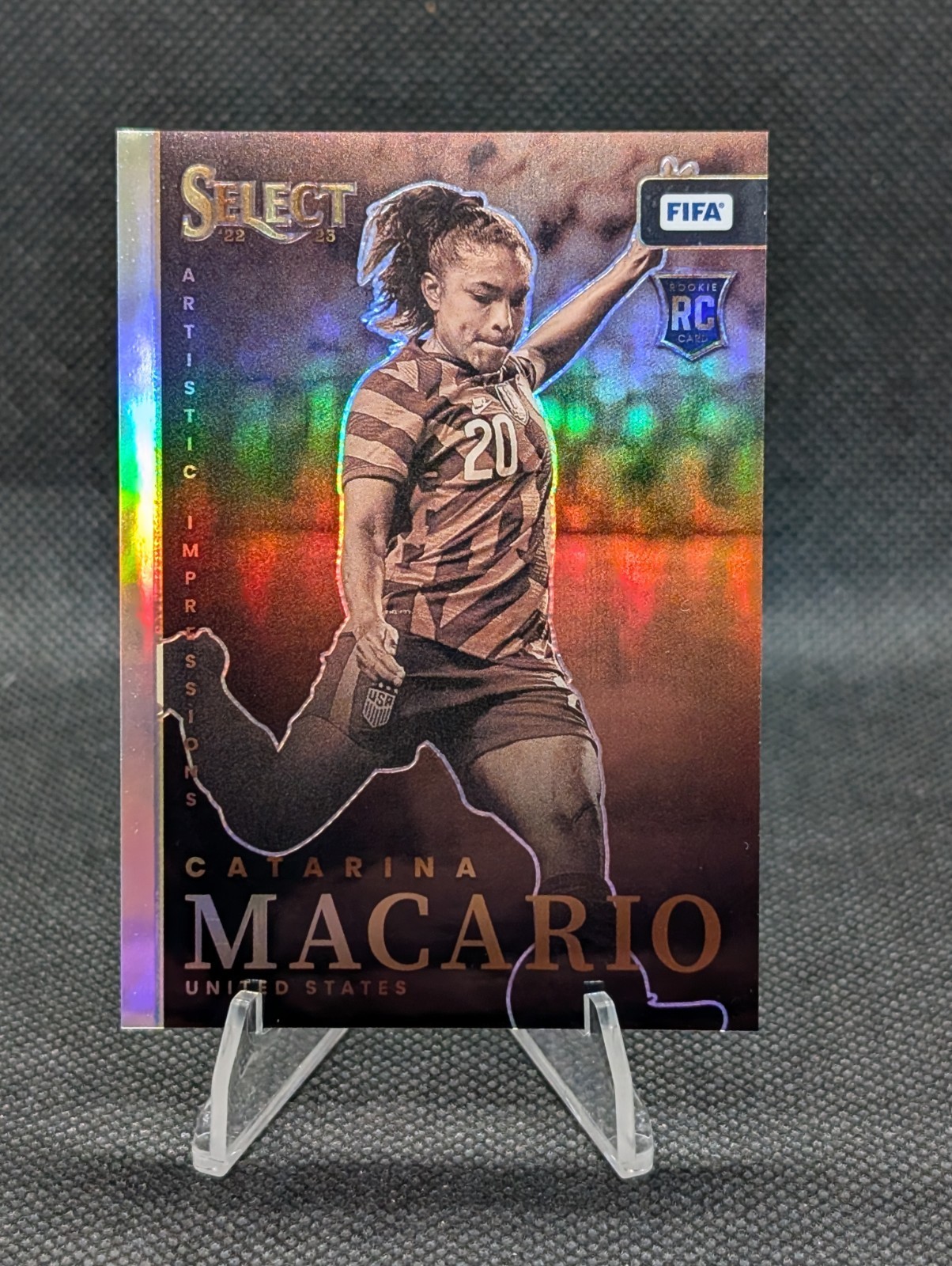 2022-23 Panini Select FIFA Artistic Impressions Catarina Macario Card #20 USWNT