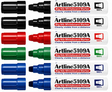 Artline 5109A Mixed Colour Extra Large Jumbo Dry Erase Whiteboard Markers 6 Pcs