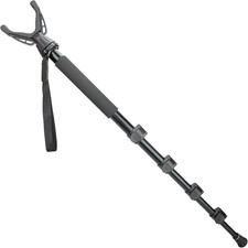 Shooting Stick for Rifles, Lightweight Aluminum Monopod Adjustable 360  Swivel V