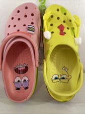 M11 Crocs SpongeBob & Patrick Clogs Shoes Unw...