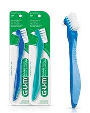 GUM Denture Dental Brush Dual Headed Pack Of 2 