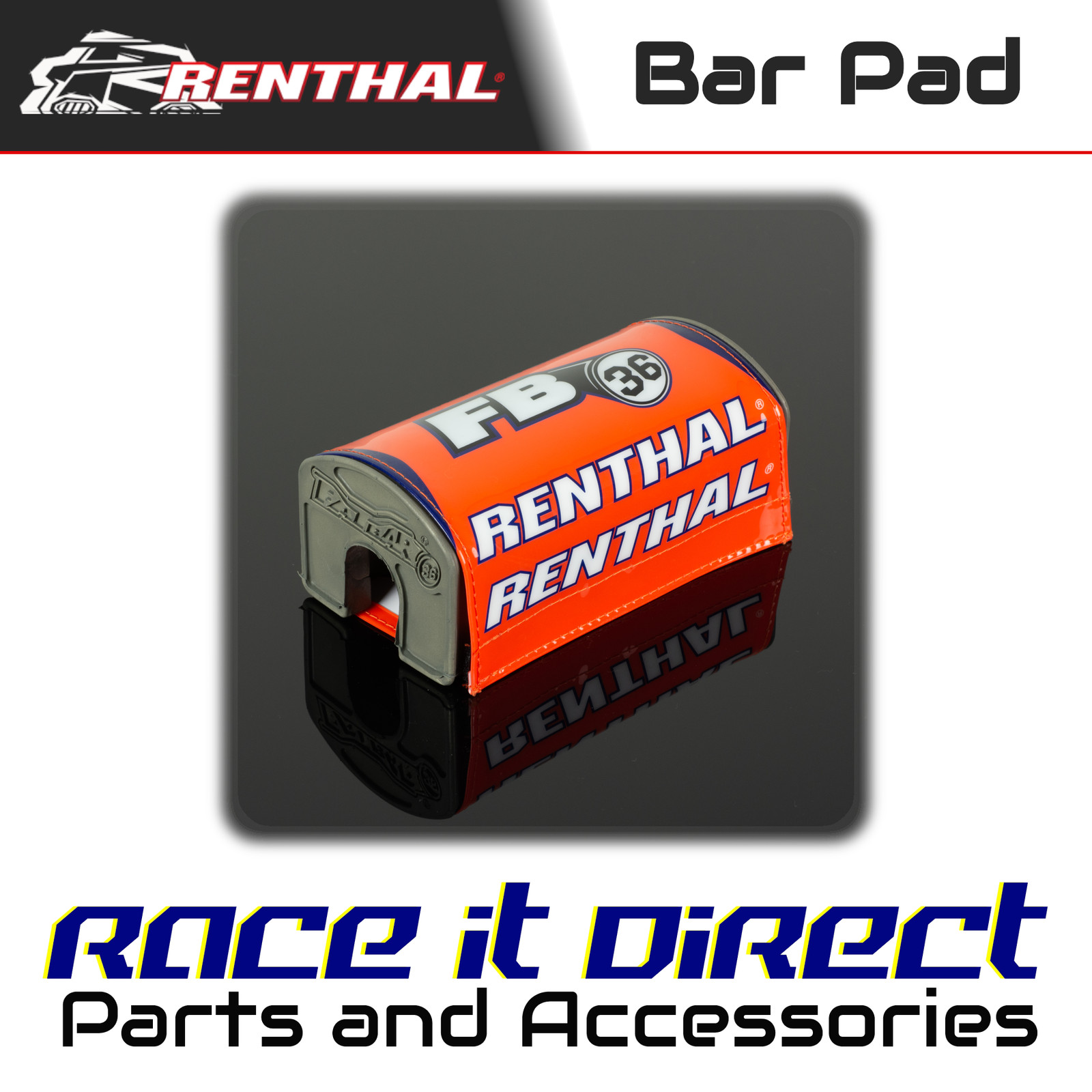 Renthal Barpad P346 Fatbar36 Org Blu Wht P346